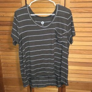 SO army green striped shirt. Size: XL